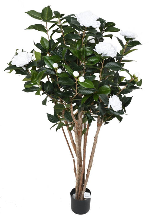 Kunstig Camellia Tree 130Cm 8 Blomster Innendørs Hvit