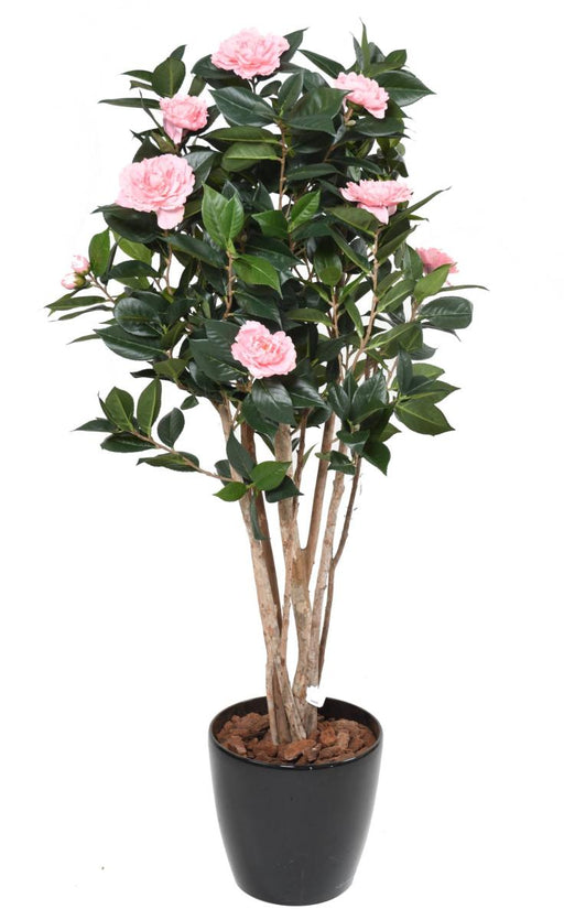 Kunstig Kameliatre 130 Cm Rosa Blomster Innendørs