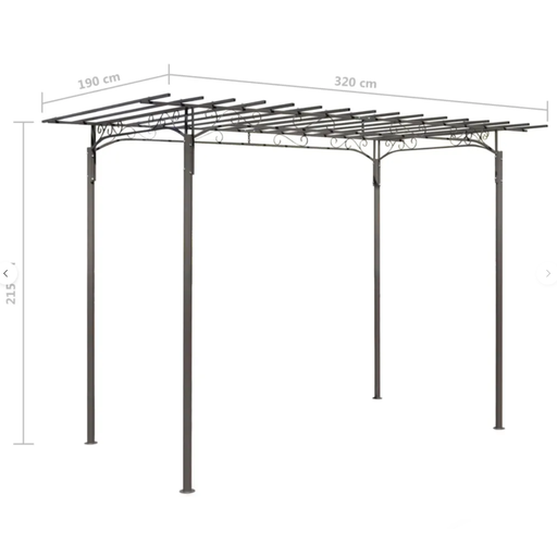 Enkel Iron Pergola Garden Arch