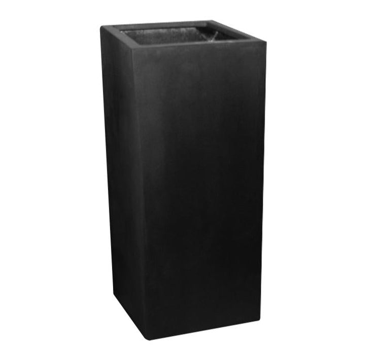 Black Cube Blomsterkasse H.60Cm Fiberstein Til Hage