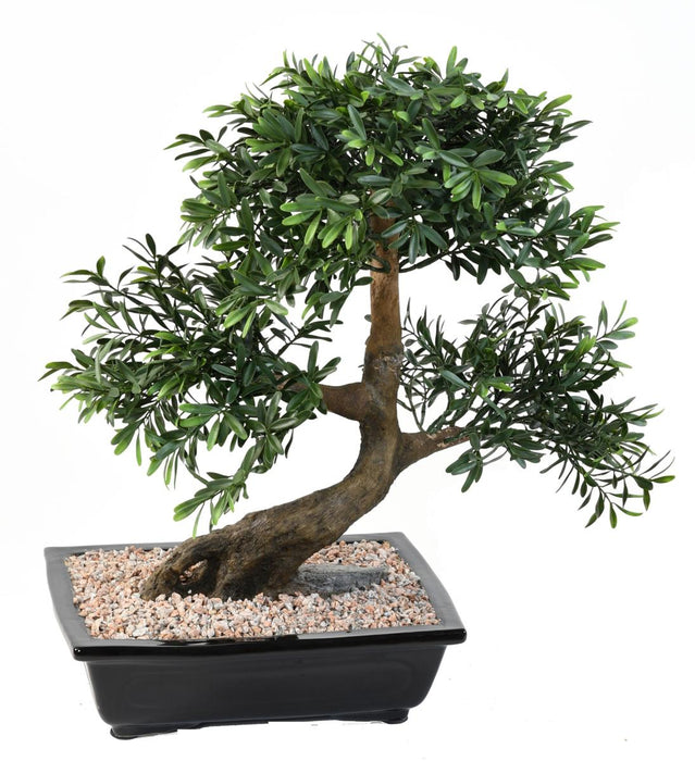 Kunstig Bonsai Black Willow 50 Cm Med Dekorativ Potte