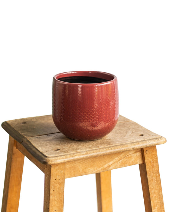 Bari Bordeaux Cache Pot