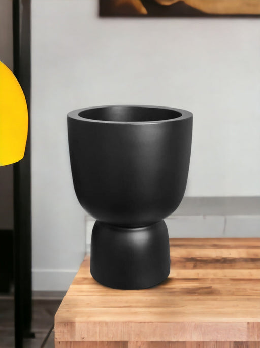 Elho Cut Black Plant Pot - D35 X H49