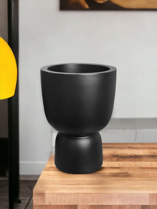 Elho Cut Black Plant Pot - D35 X H49