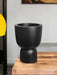 Elho Cut Black Plant Pot - D35 X H49