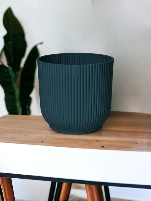 Elho Vibes Blue Plant Pot - Hjul Inkludert - D35 X H33