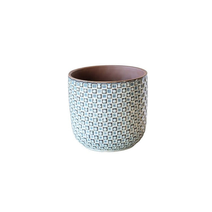 Cache Pot – Blue Relief