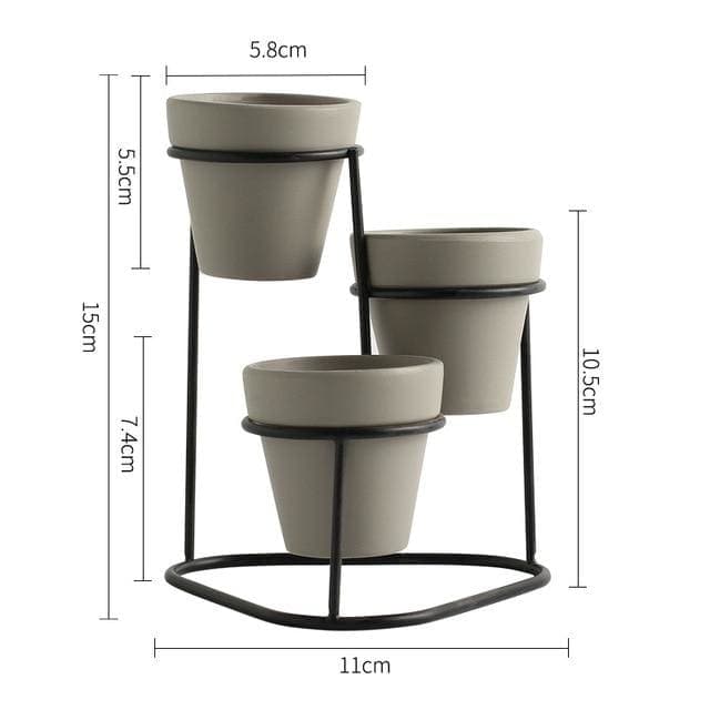 Truo Grey Pidestall Planter