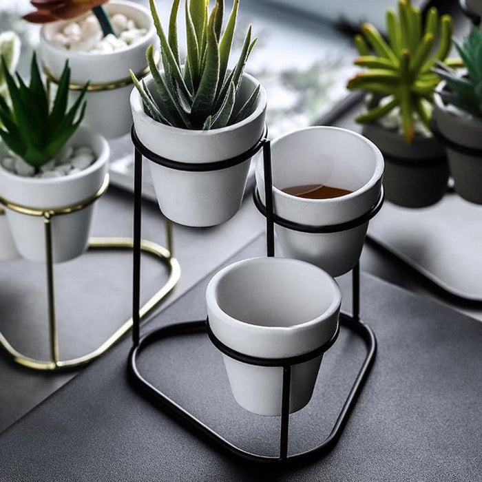 Truo Grey Pidestall Planter