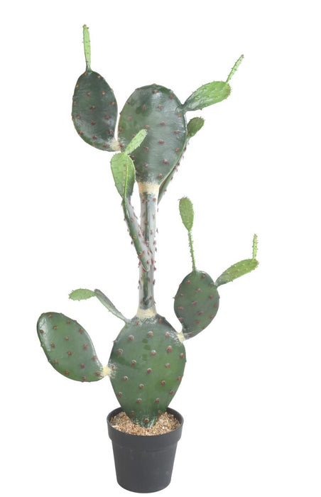 Kunstig Opuntia Cactus For Innendørs 120Cm Grønn