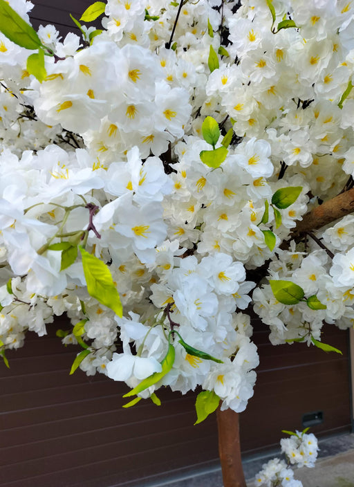 Kunstig Kirsebærblomst Hvit 250 Cm Interiørdekorasjon