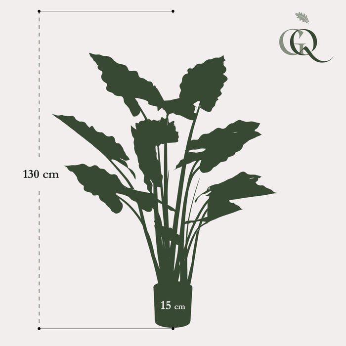 Colocasia Pink Kina Kunstig Plante - H130Cm, Ø15Cm