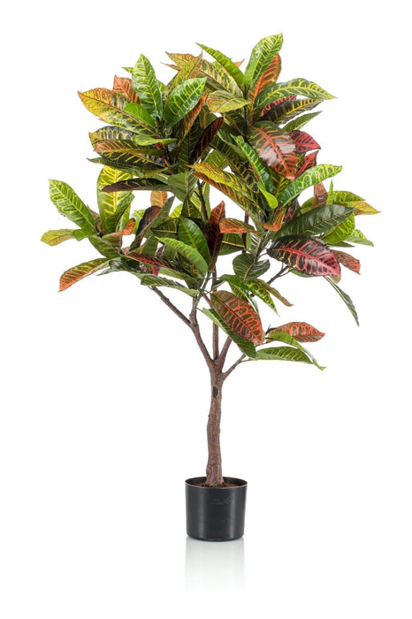 Croton Codiaeum Kunstig Plante - H120Cm, Ø14Cm