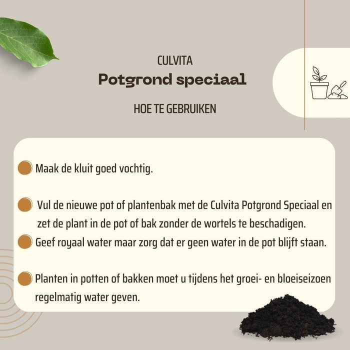 Culvita - Potgrond Specia Met 6 Måneders Næring 40 Liter - Premium Pottejord For Innendørs Og Utendørs Planter - Med Næring Fra Easycoat