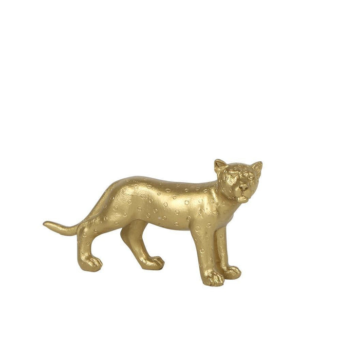 Golden Jaguar Decoration - Luksuriøs Polystone