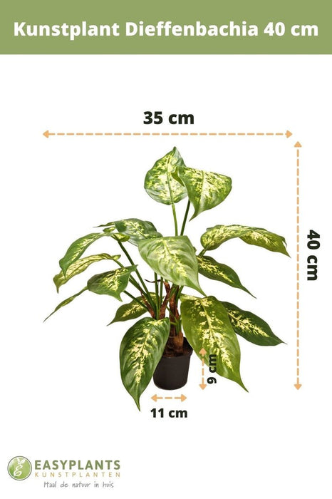 Dieffenbachia - Kunstig Grønn Plante