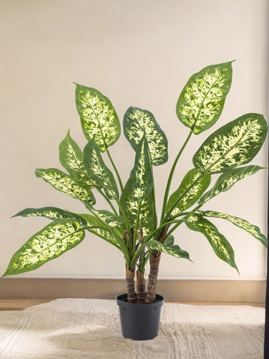 Dieffenbachia - Kunstig Grønn Plante