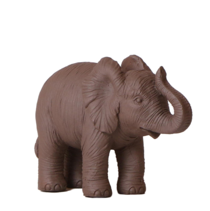 Ornamental Polystone Elephant - Brun