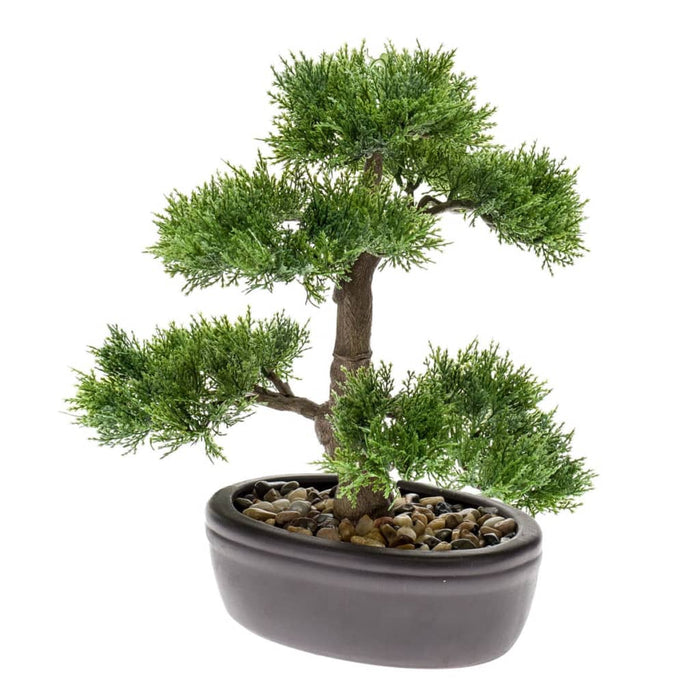 Emerald Green Artificial Cedar Bonsai 32 Cm