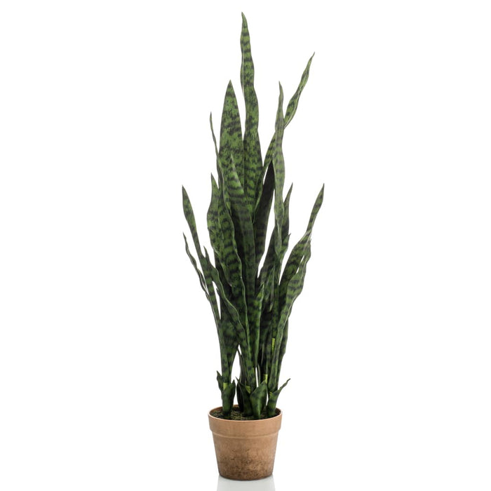 Emerald Artificial Sanseveria Plante I Potte 84 Cm