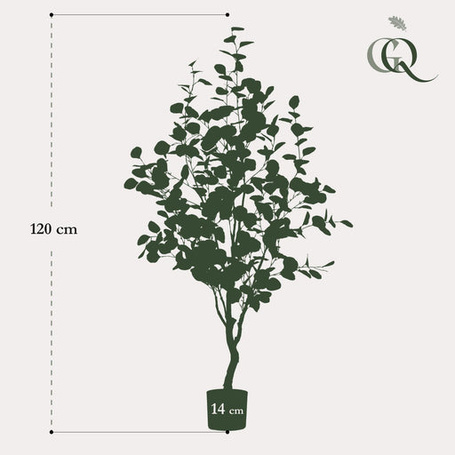 Eucalyptus Kunstig Plante - H120Cm, Ø9Cm