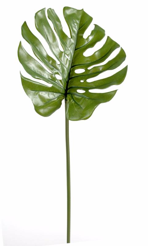 Kunstig Philodendron Blad H.75Cm Grønn