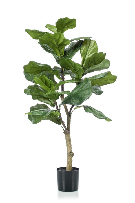 Ficus Lyrata Kunstig Plante - H100Cm, Ø12Cm