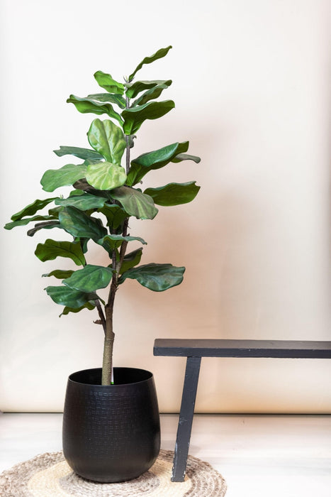 Ficus Lyrata Kunstig Plante H125Cm, Ø14Cm