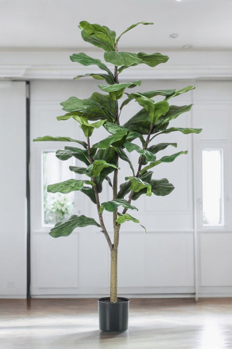 Ficus Lyrata Kunstig Plante H125Cm, Ø14Cm