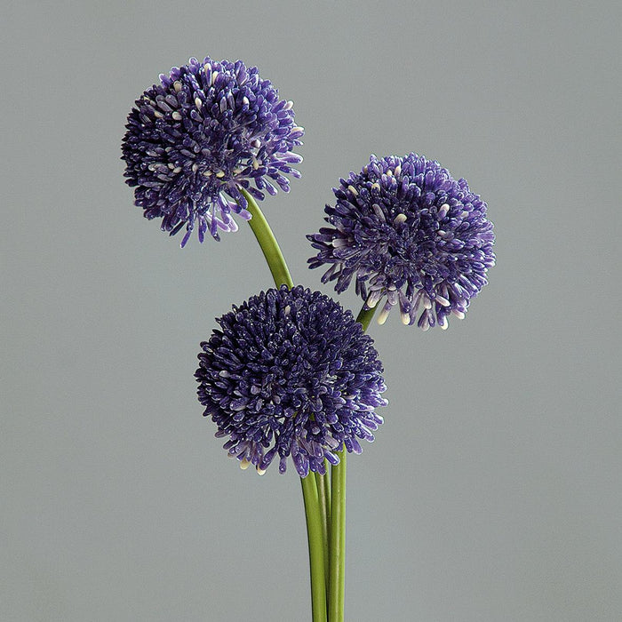 Kunstig Blomst Allium Lavendel Sett På 3 46Cm