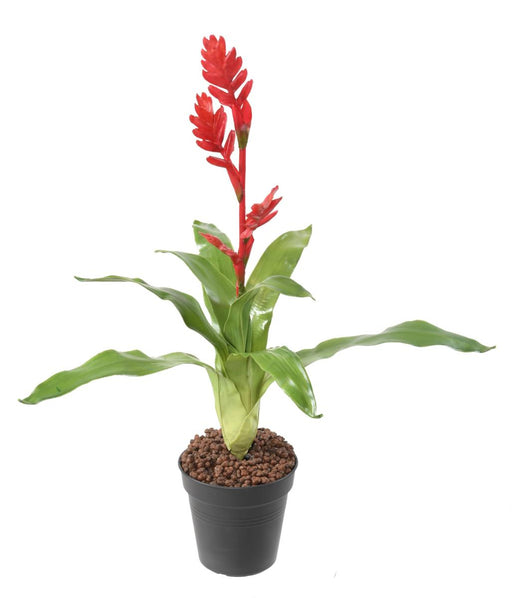 Kunstig Blomst Bromelia Rød 55Cm Dekor