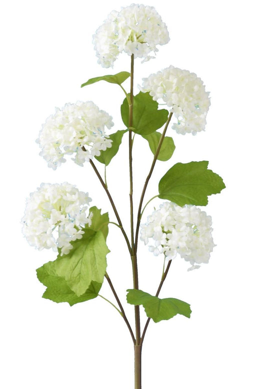 Kunstig Blomst Viburnum Baller Hvit 75Cm