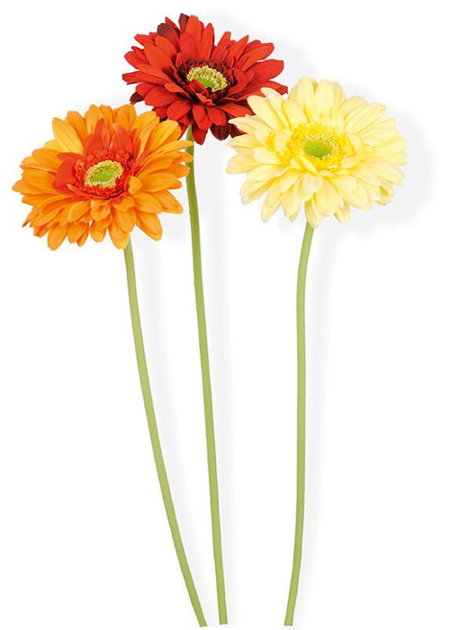 Kunstig Gul Gerbera-Blomst 50 Cm Fleksibel Stilk