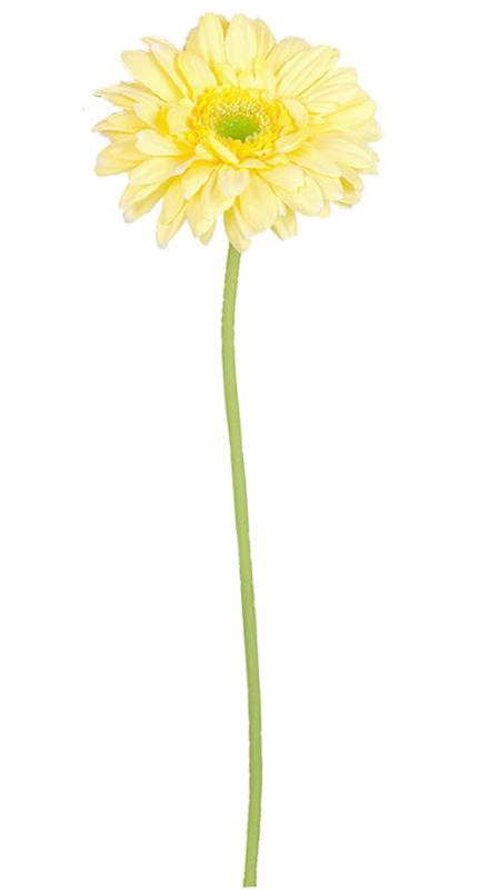 Kunstig Gul Gerbera-Blomst 50 Cm Fleksibel Stilk