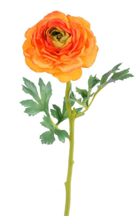 Kunstig Ranunculus Blomst Orange 58Cm