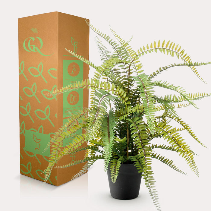 Boston Fern Kunstig Plante - H70Cm, Ø15Cm