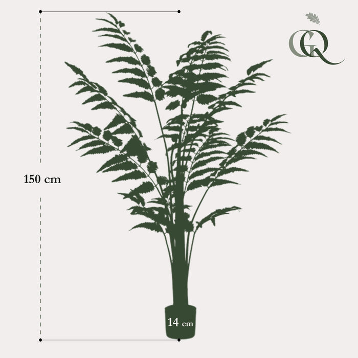 Fern Kunstig Plante - H150Cm, Ø12Cm