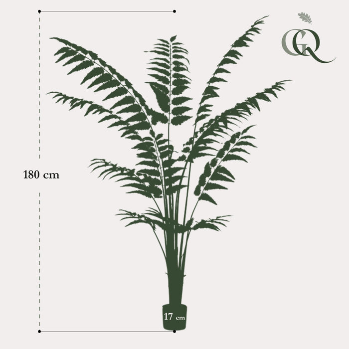 Fern Kunstig Plante - H180Cm, Ø17Cm