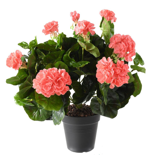 Kunstig Geranium På Stake 35 Cm Laks