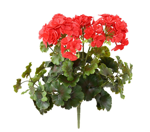 Kunstig Rød Geranium 6 Hoder Til Dekorasjon