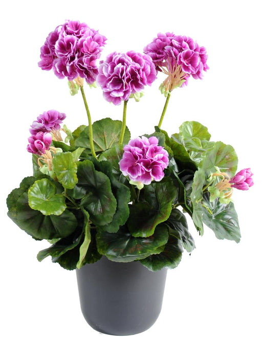 Kunstig Lilla Geranium 40 Cm Med Stake