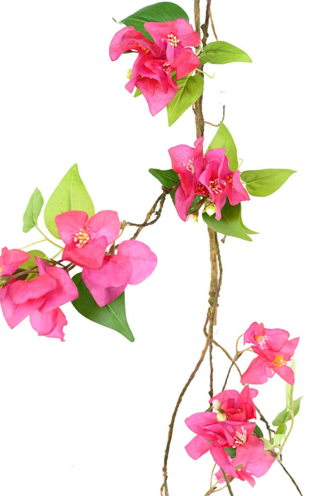 Kunstig Fuchsia Bougainvillea Krans 130 Cm