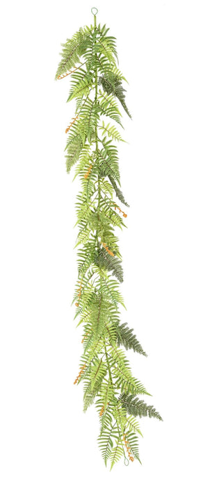 Artificial Fern Garland 180Cm Grønt Syntetisk Løvverk