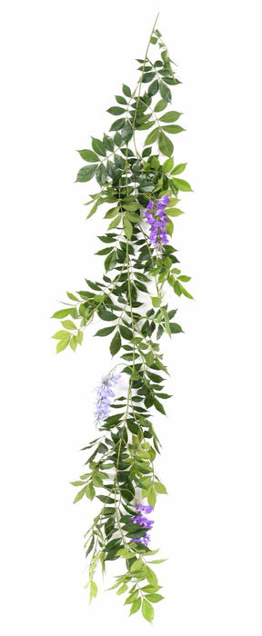 Innendørs Kunstig Wisteria Garland 180Cm Lavendel