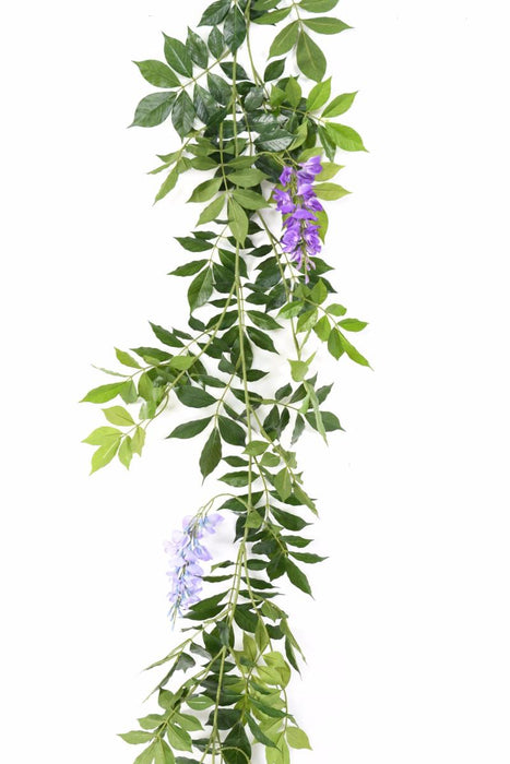 Innendørs Kunstig Wisteria Garland 180Cm Lavendel