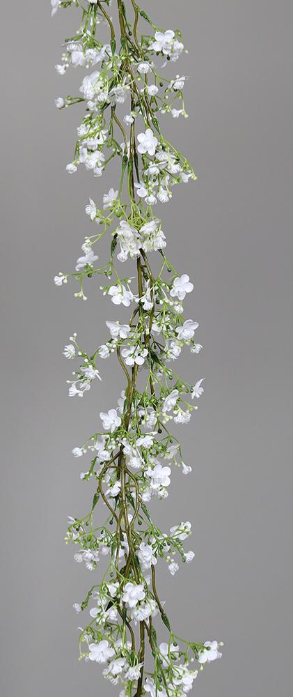 Kunstig Gypsophila Garland H.120Cm Hvit