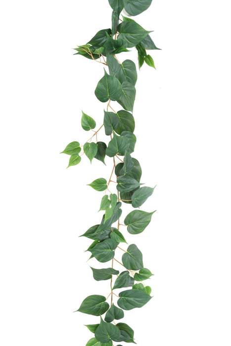 Kunstig Pothos Garland 114 Blader 190Cm Grønn