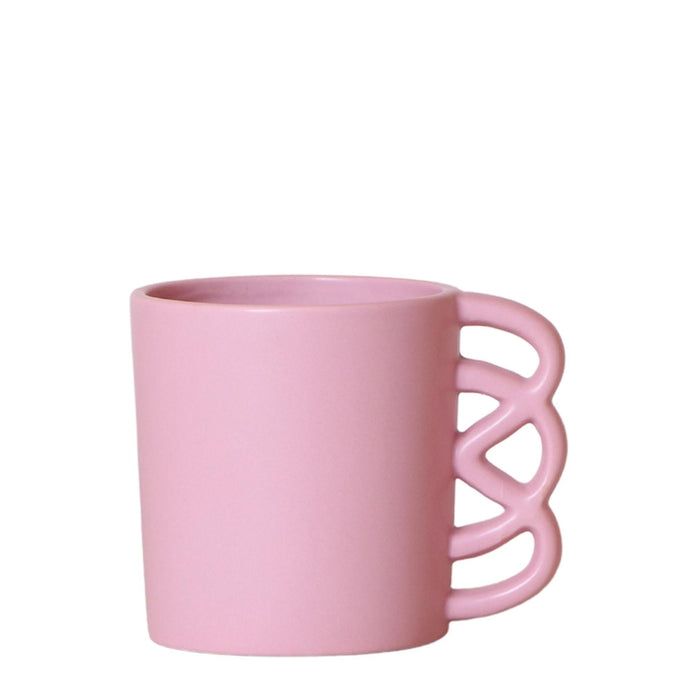 Happy Pink Mug - Keramisk Blomsterkrukke