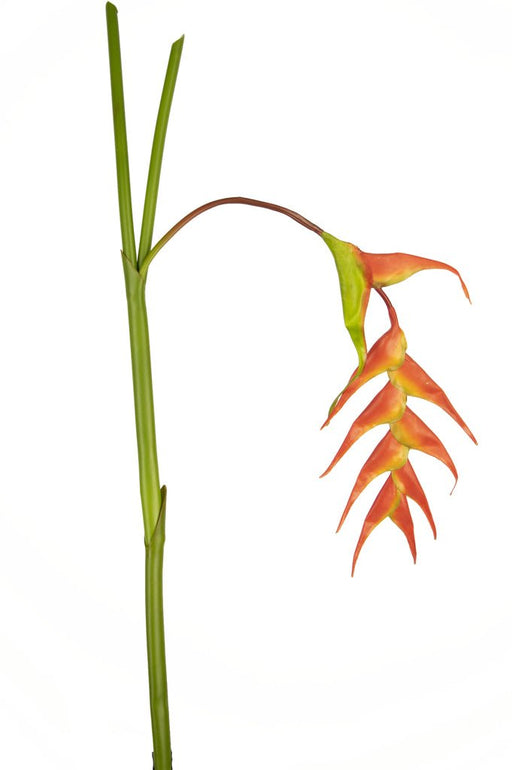 Rød Heliconia - Kunstig Blomstrende Gren