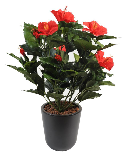 Kunstig Hibiscus Rød 45 Cm Syntetisk Blomstrende Plante